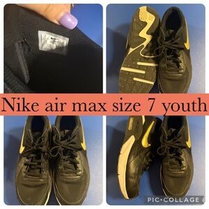 Nike Black and Yellow Sneakers Air Max